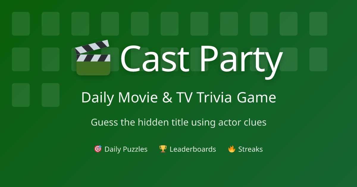 Free Movie Game & Word Games | Movie Puzzles & TV Trivia | Cast Party